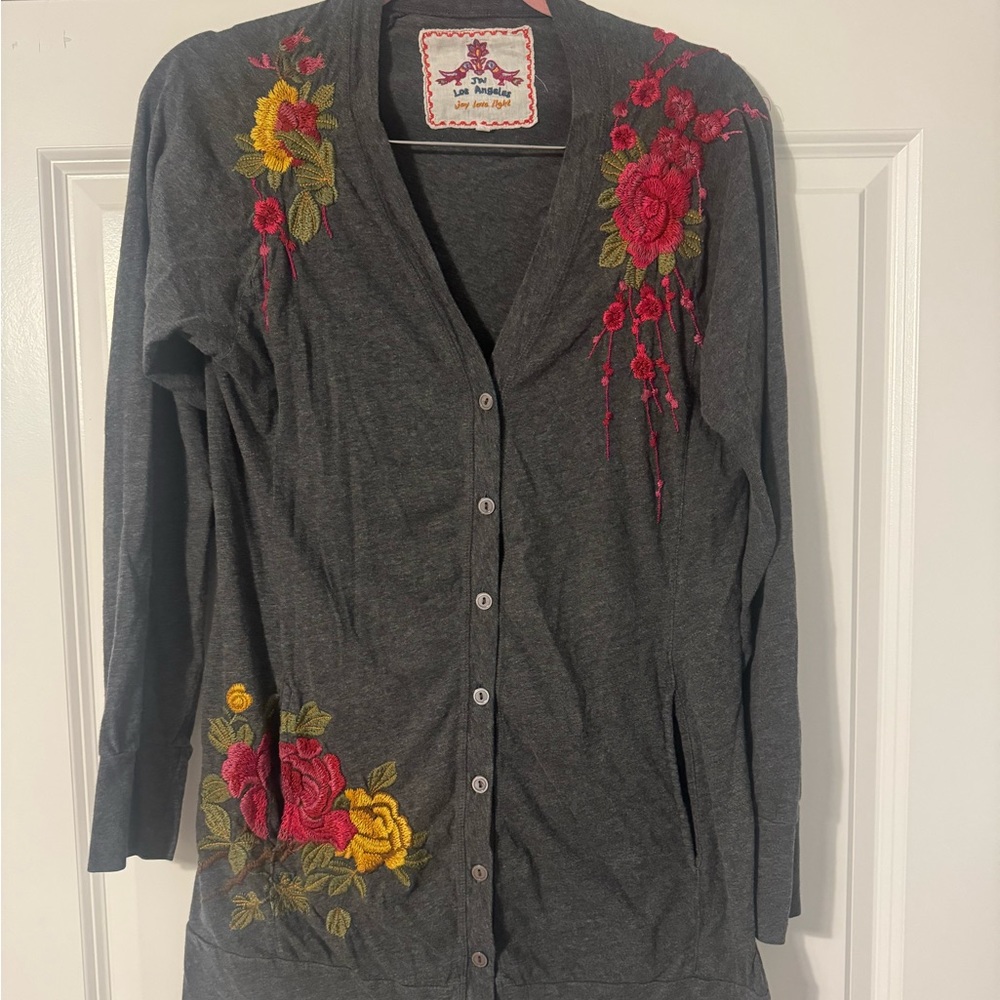 Johnny Was Cardigan button down